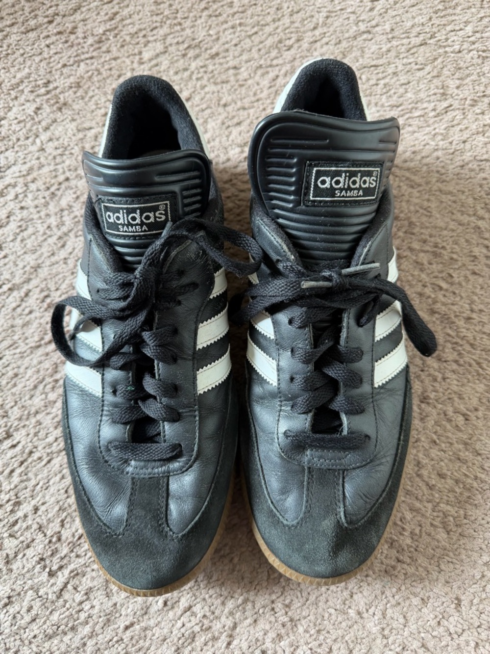 adidas Black and White Samba Low-Profile Sneakers